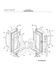 Fresh Food Door parts for Frigidaire Bottom-Mount Refrigerator LGHD2369TF6 from AppliancePartsPros.com