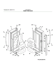 Fresh Food Doors parts for Frigidaire Bottom-Mount Refrigerator LGHD2369TF7 from AppliancePartsPros.com