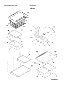 Shelves parts for Frigidaire Top-Mount Refrigerator LGHT1837NF5 from AppliancePartsPros.com
