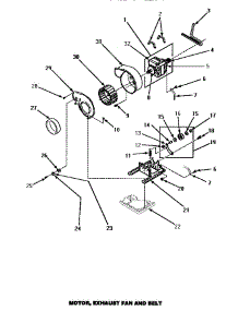 Motor, Exhaust Fan & Belt parts for Amana Dryer LGM549W-P1176707WW from AppliancePartsPros.com