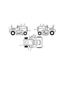 Decals parts for Husqvarna Front-Engine Lawn Tractor LGT24K54/240472 from AppliancePartsPros.com