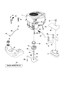 Engine parts for Husqvarna Front-Engine Lawn Tractor LGT2654-96043018300 from AppliancePartsPros.com