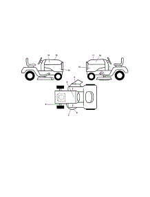 Decals parts for Husqvarna Front-Engine Lawn Tractor LGT2654-96043018300 from AppliancePartsPros.com