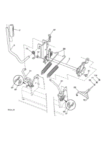 Mower Lift parts for Husqvarna Front-Engine Lawn Tractor LGT48DXL-96043026000 from AppliancePartsPros.com