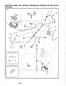 Electrical parts for Husqvarna Front-Engine Lawn Tractor LGT54DXL-96043026100 from AppliancePartsPros.com