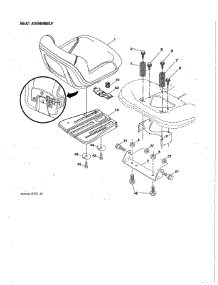 Seat Assembly parts for Husqvarna Front-Engine Lawn Tractor LGT54DXL-96043026100 from AppliancePartsPros.com