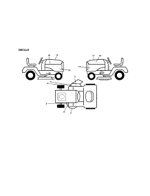 Decals parts for Husqvarna Front-Engine Lawn Tractor LGT54DXL-96043026100 from AppliancePartsPros.com