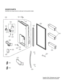 Door Parts parts for Lg Bottom-Mount Refrigerator LLMXS3006S/00 from AppliancePartsPros.com