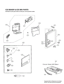 Ice Maker & Ice Bin Parts parts for Lg Bottom-Mount Refrigerator LLMXS3006S/00 from AppliancePartsPros.com