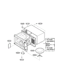 Oven Cavity Parts parts for Lg Countertop Microwave LMA1560SB from AppliancePartsPros.com