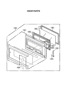 Door Parts parts for Lg Microwave/Hood Combo LMHM2237ST/00 from AppliancePartsPros.com