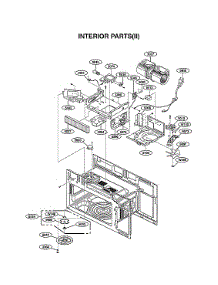Interior Parts (Ii) parts for Lg Microwave/Hood Combo LMHM2237ST/00 from AppliancePartsPros.com