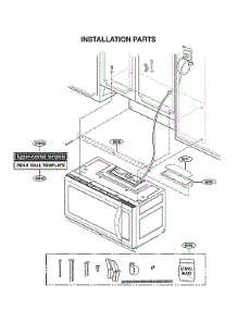 Installation Parts parts for Lg Microwave/Hood Combo LMHM2237ST/00 from AppliancePartsPros.com