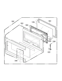 Door Parts parts for Lg Microwave/Hood Combo LMHM2237ST/01 from AppliancePartsPros.com