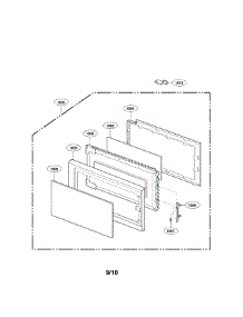 Door Parts parts for Lg Microwave/Hood Combo LMV1314B from AppliancePartsPros.com