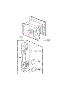 Latch Board Parts parts for Lg Microwave/Hood Combo LMV1314B from AppliancePartsPros.com