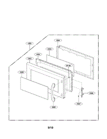Door Parts parts for Lg Microwave/Hood Combo LMV1625B from AppliancePartsPros.com