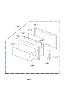 Door Parts parts for Lg Microwave/Hood Combo LMV1625W from AppliancePartsPros.com