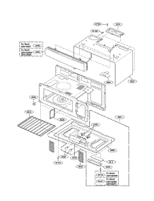 Oven Cavity Parts parts for Lg Microwave/Hood Combo LMV1630ST from AppliancePartsPros.com