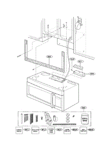 Installation Parts parts for Lg Microwave/Hood Combo LMV1630ST from AppliancePartsPros.com