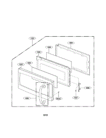 Door Parts (I) parts for Lg Microwave/Hood Combo LMV1630WW from AppliancePartsPros.com