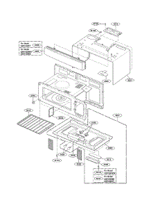 Oven Cavity Parts parts for Lg Microwave/Hood Combo LMV1630WW from AppliancePartsPros.com