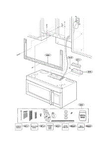 Installation Parts parts for Lg Microwave/Hood Combo LMV1630WW from AppliancePartsPros.com