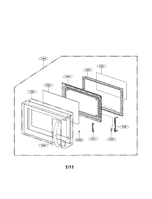 Door Parts parts for Lg Microwave/Hood Combo LMV1680ST from AppliancePartsPros.com