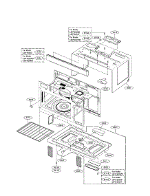 Oven Cavity Parts parts for Lg Microwave/Hood Combo LMV1680ST from AppliancePartsPros.com