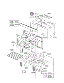 Oven Cavity parts for Lg Microwave/Hood Combo LMV1680WW from AppliancePartsPros.com
