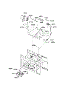 Interior Fig 2 parts for Lg Microwave/Hood Combo LMV1680WW from AppliancePartsPros.com