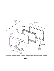 Door Parts parts for Lg Microwave/Hood Combo LMV1683SB/00 from AppliancePartsPros.com