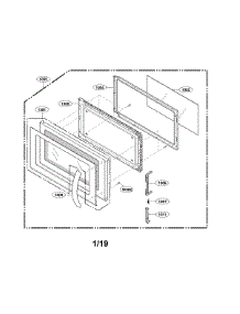 Door Parts parts for Lg Microwave/Hood Combo LMV1813ST/02 from AppliancePartsPros.com