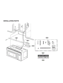 Installation Parts parts for Lg Microwave/Hood Combo LMV1831BD/00 from AppliancePartsPros.com