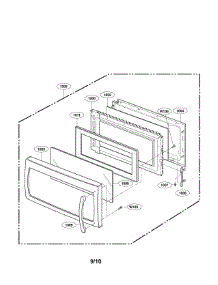 Door Parts parts for Lg Microwave/Hood Combo LMV1915NVB from AppliancePartsPros.com