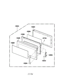 Door parts for Lg Microwave/Hood Combo LMV1925SB from AppliancePartsPros.com