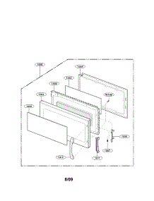 Door Parts parts for Lg Microwave/Hood Combo LMV1925SW from AppliancePartsPros.com