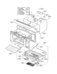 Open Cavity Parts parts for Lg Microwave/Hood Combo LMV1925SW from AppliancePartsPros.com