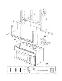 Installation Parts parts for Lg Microwave/Hood Combo LMV1925SW from AppliancePartsPros.com