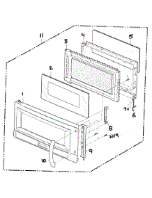 Door Parts parts for Lg Microwave/Hood Combo LMVM1935SB from AppliancePartsPros.com