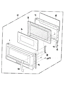 Door Parts parts for Lg Microwave/Hood Combo LMVM1935T from AppliancePartsPros.com