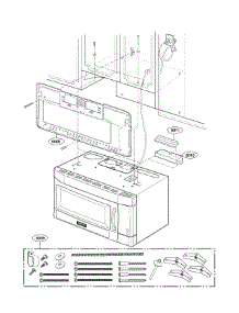 Installation Parts parts for Lg Microwave/Hood Combo LMVM1945SW from AppliancePartsPros.com