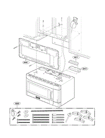 Installation Parts parts for Lg Microwave/Hood Combo LMVM1955SW from AppliancePartsPros.com