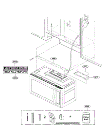 Installation Parts parts for Lg Microwave/Hood Combo LMVM2033BD/00 from AppliancePartsPros.com