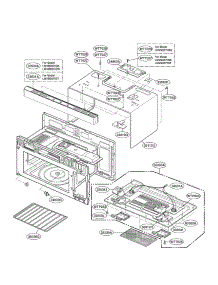 Oven Cavity parts for Lg Microwave/Hood Combo LMVM2075SW from AppliancePartsPros.com