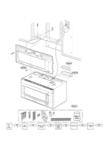 Installation Parts parts for Lg Microwave/Hood Combo LMVM2075SW from AppliancePartsPros.com