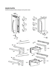 Door Parts parts for Lg Bottom-Mount Refrigerator LMWS27626S/00 from AppliancePartsPros.com