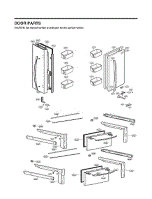 Door Parts parts for Lg Bottom-Mount Refrigerator LMWS27626S/04 from AppliancePartsPros.com