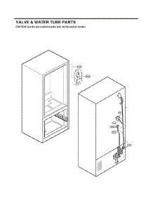 Valve & Water Tube Parts parts for Lg Bottom-Mount Refrigerator LMWS27626S/04 from AppliancePartsPros.com