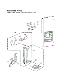 Dispenser Parts parts for Lg Bottom-Mount Refrigerator LMX21986ST/03 from AppliancePartsPros.com